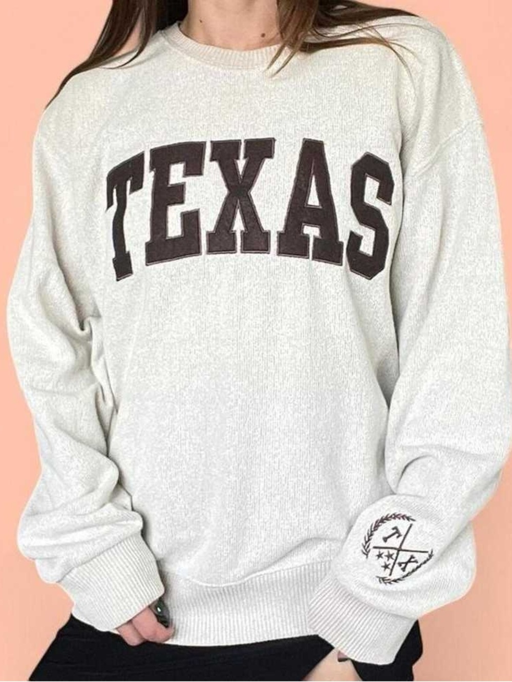Cream "TEXAS" Crewneck Sweatshirt